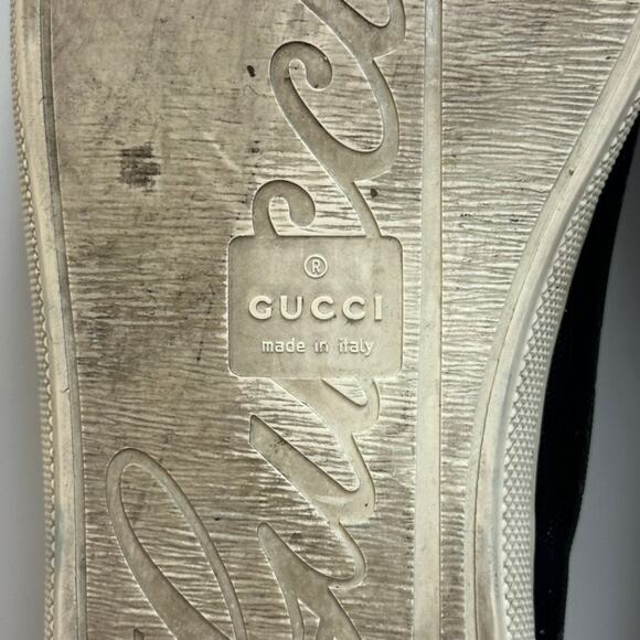 VGUC Gucci Navy Blue GG Imprime Sneakers Guccisima Canvas Leather UK 10 US 10.5 main image 6